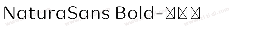 NaturaSans Bold字体转换